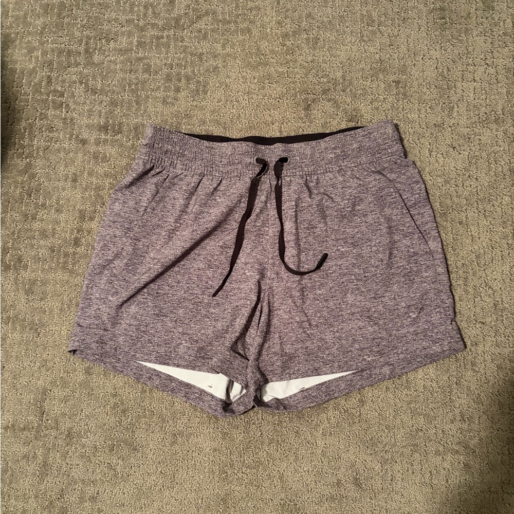 Lululemon athletica Unlined Heather Gray High Rise Athletic Shorts